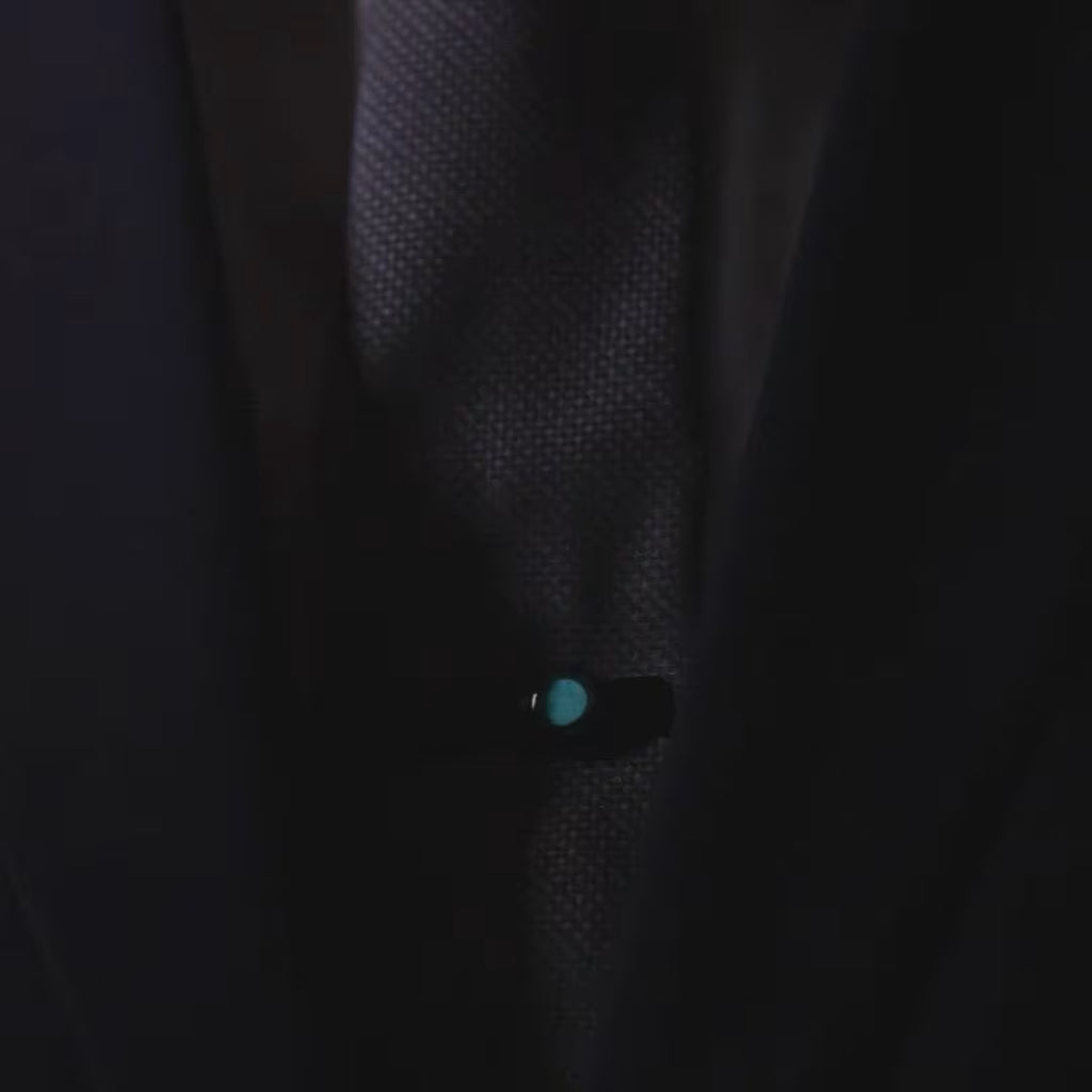 Moon & Crystal Tie Bar in Black